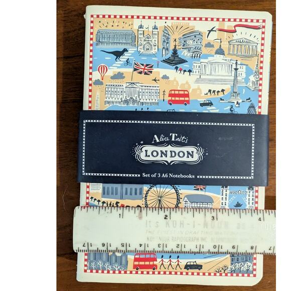 London Stationery A6 Lined Notebooks Set of 3 Gift Idea for Travel Lover NEW - Picture 11 of 11